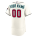 Arizona Diamondbacks Nike Home Authentic Custom Jersey Cream