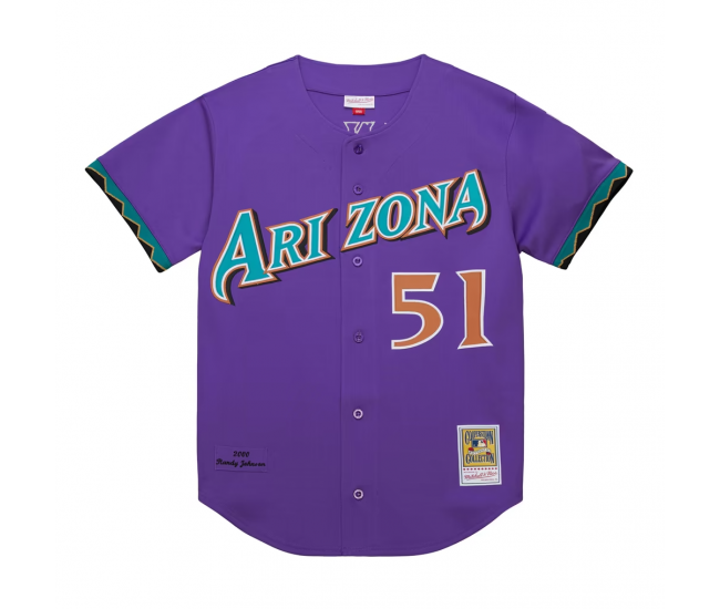 Randy Johnson Arizona Diamondbacks Mitchell & Ness 2000 Throwback Authentic Jersey Purple