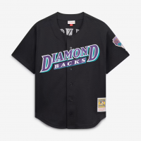 Randy Johnson Arizona Diamondbacks Mitchell & Ness Cooperstown Collection Mesh Batting Practice Button Up Jersey Black