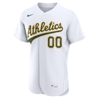 Athletics Nike Home Authentic Custom Jersey White