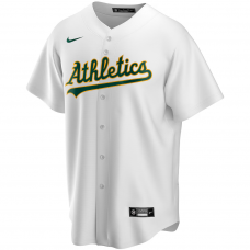 Athletics Nike Home Replica Custom Jersey White Athletics Nike Home Replica Custom Jersey White