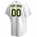 Athletics Nike Home Replica Custom Jersey White