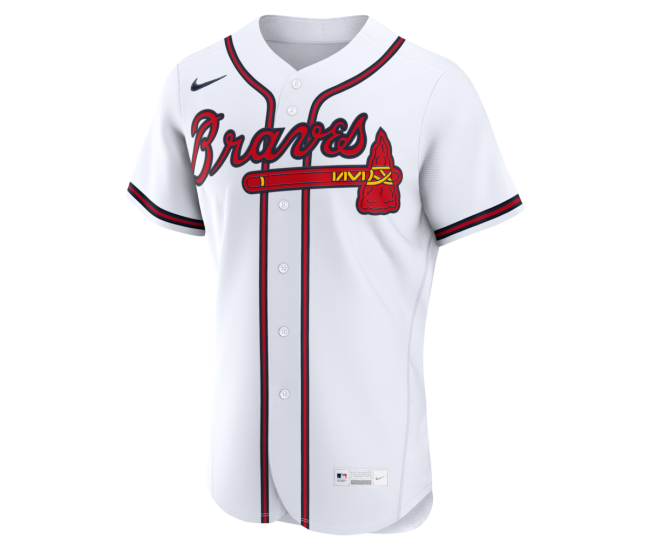 Atlanta Braves Nike Home Authentic Custom Jersey White