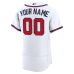 Atlanta Braves Nike Home Authentic Custom Jersey White