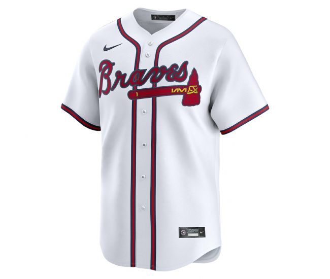 Atlanta Braves Nike Home Limited Custom Jersey White