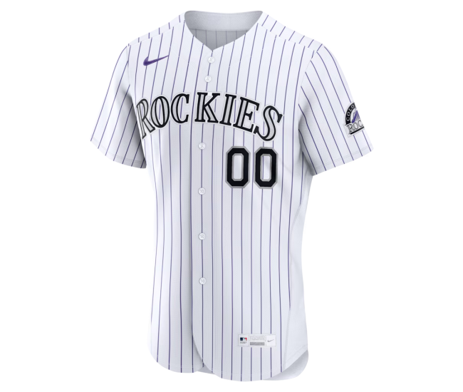 Colorado Rockies Nike Home Authentic Custom Jersey White
