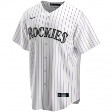Colorado Rockies Nike Home Replica Custom Jersey White Colorado Rockies Nike Home Replica Custom Jersey White
