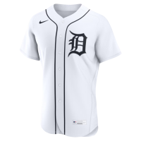 Detroit Tigers Nike Home Authentic Custom Jersey White