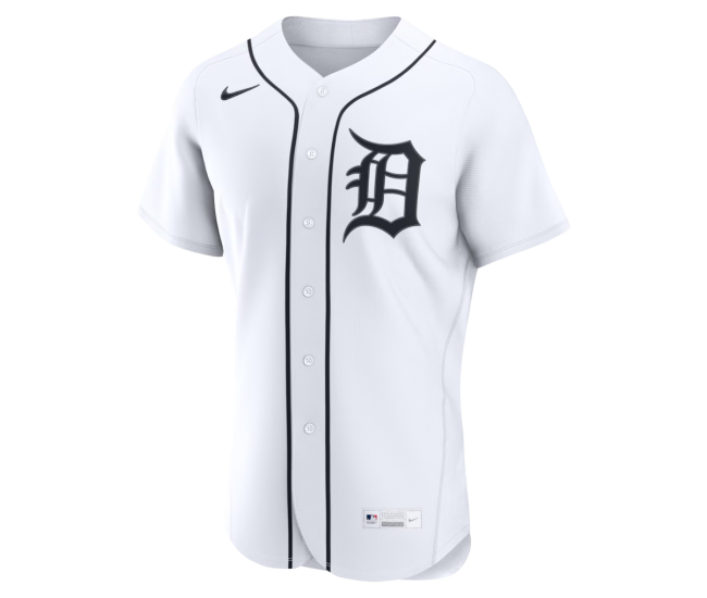 Detroit Tigers Nike Home Authentic Custom Jersey White
