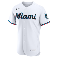 Miami Marlins Nike Home Authentic Custom Jersey White
