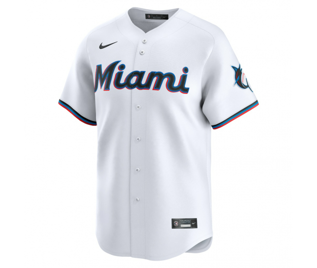 Miami Marlins Nike Home Limited Custom Jersey White