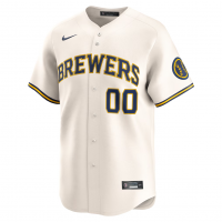 Milwaukee Brewers Nike Home Limited Custom Jersey Cream