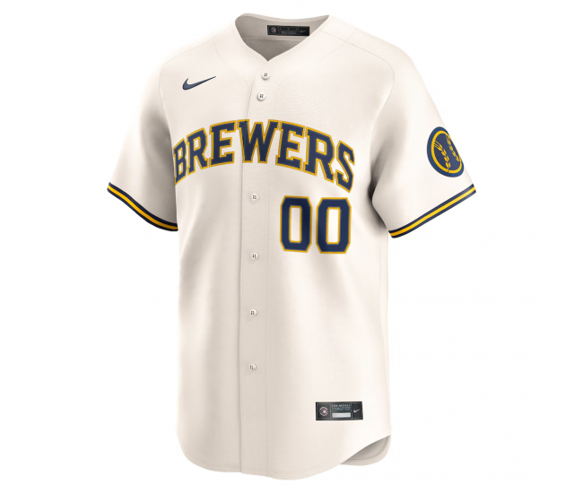 Milwaukee Brewers Nike Home Limited Custom Jersey Cream