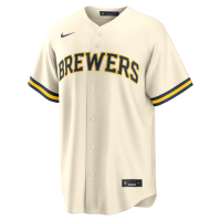 Milwaukee Brewers Nike Home Replica Custom Jersey Cream