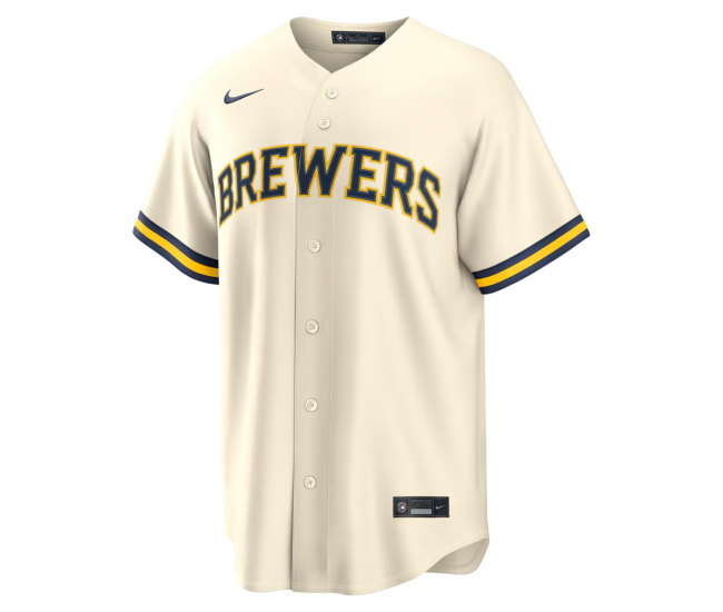 Milwaukee Brewers Nike Home Replica Custom Jersey Cream