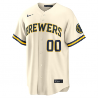 Milwaukee Brewers Nike Home Stadium Custom Jersey Cream