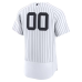 New York Yankees Nike Home Authentic Custom Jersey White