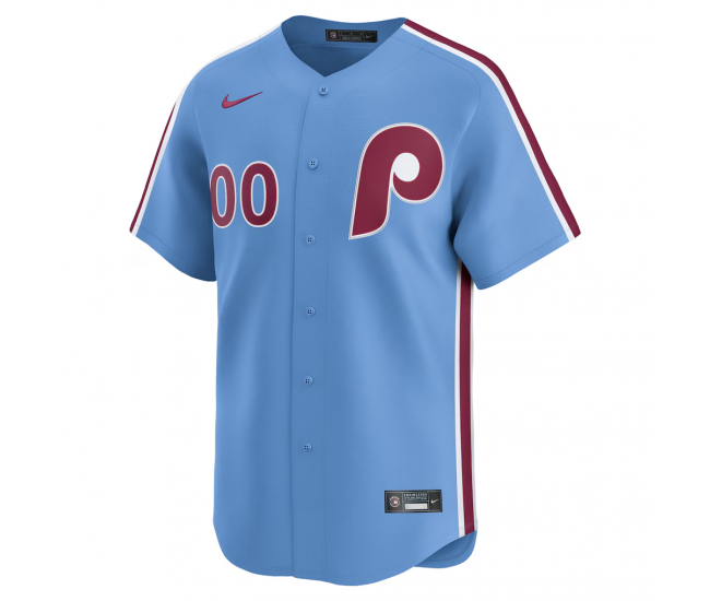 Philadelphia Phillies Nike Alternate Limited Custom Jersey Light Blue
