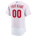 Philadelphia Phillies Nike Home Authentic Custom Jersey White