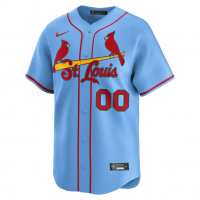 St Louis Cardinals Nike Alternate Limited Custom Jersey Light Blue