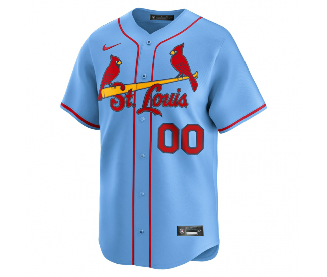St Louis Cardinals Nike Alternate Limited Custom Jersey Light Blue