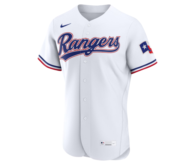 Texas Rangers Nike Home Authentic Custom Jersey White