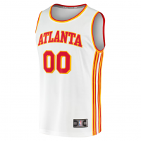 Atlanta Hawks Fanatics Fast Break Custom Replica Jersey Association Edition White