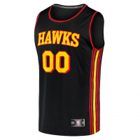 Atlanta Hawks Fanatics Fast Break Replica Custom Jersey Black Statement Edition