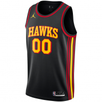 Atlanta Hawks Jordan Brand Swingman Custom Jersey Statement Edition Black