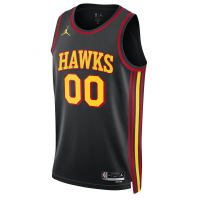 Atlanta Hawks Jordan Brand Unisex 2022 23 Swingman Custom Jersey Statement Edition Black