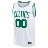 Boston Celtics Fanatics Fast Break Custom Jersey Association Edition White