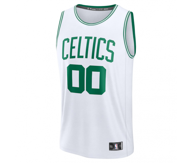 Boston Celtics Fanatics Fast Break Custom Jersey Association Edition White