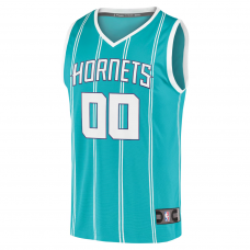 Charlotte Hornets Fanatics Fast Break Replica Custom Jersey Icon Edition Teal