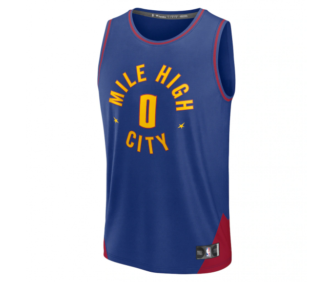 Christian Braun Denver Nuggets Fanatics Fast Break Replica Player Jersey Statement Edition Blue