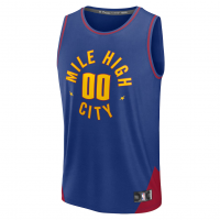 Denver Nuggets Fanatics Fast Break Custom Jersey Statement Edition Blue
