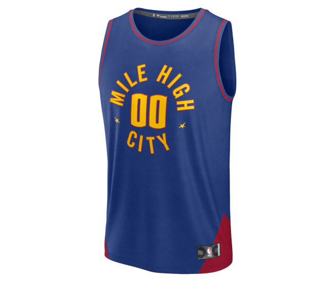 Denver Nuggets Fanatics Fast Break Custom Jersey Statement Edition Blue