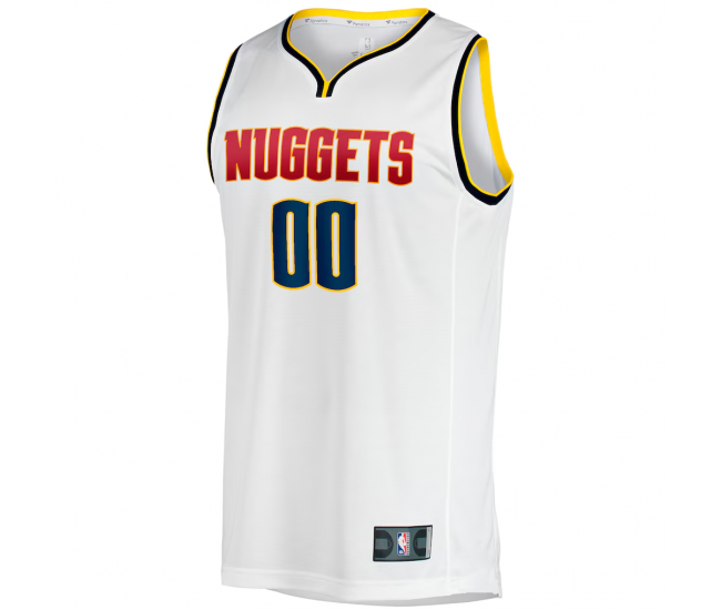 Denver Nuggets Fanatics Fast Break Custom Replica Jersey Association Edition White