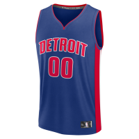 Detroit Pistons Fanatics Fast Break Custom Jersey Icon Edition Blue