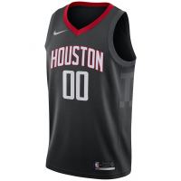 Houston Rockets Nike Swingman Custom Jersey Black Statement Edition