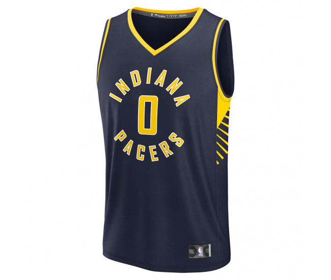 Tyrese Haliburton Indiana Pacers Fanatics Fast Break Replica Jersey Icon Edition Navy