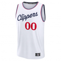 LA Clippers Fanatics Fast Break Custom Jersey Association Edition White