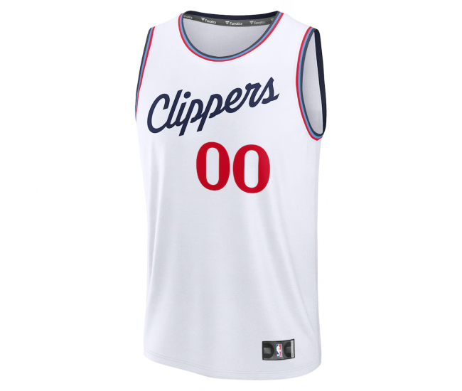 LA Clippers Fanatics Fast Break Custom Jersey Association Edition White