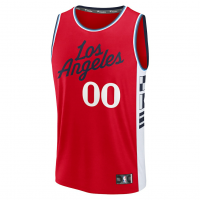 LA Clippers Fanatics Fast Break Custom Jersey Statement Edition Red