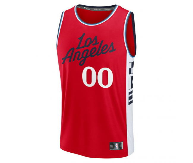 LA Clippers Fanatics Fast Break Custom Jersey Statement Edition Red
