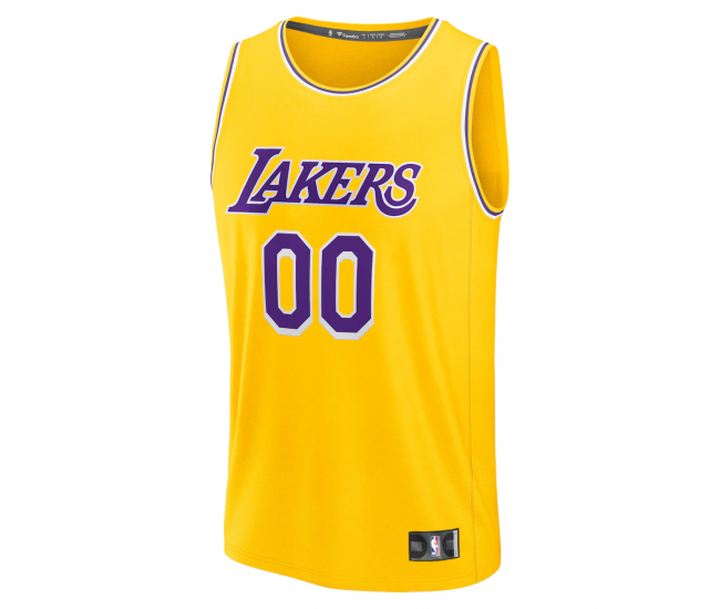 Los Angeles Lakers Fanatics Fast Break Custom Jersey Icon Edition Gold