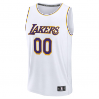 Los Angeles Lakers Fanatics Fast Break Custom Replica Jersey Association Edition White