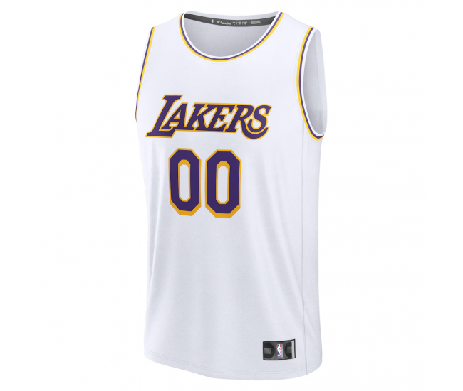 Los Angeles Lakers Fanatics Fast Break Custom Replica Jersey Association Edition White