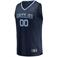 Memphis Grizzlies Fanatics Fast Break Custom Replica Jersey Navy Icon Edition