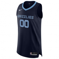 Memphis Grizzlies Nike 2020 21 Authentic Custom Jersey Navy Icon Edition