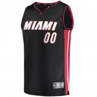 Miami Heat Fanatics Fast Break Custom Replica Jersey Black Icon Edition